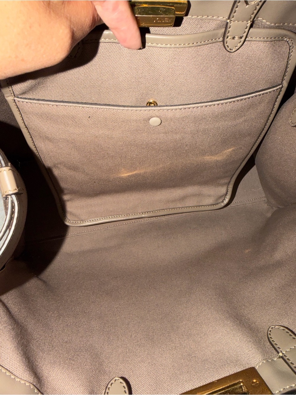 Fendi Brown Zucca Monogram Tote with Gold-Tone Hardware - Picture 8 of 15